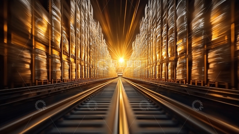 高清大图下载【趣麦麦图】未来感火车轨道