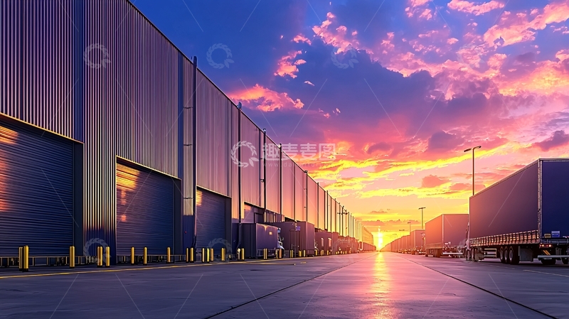 高清大图下载【趣麦麦图】仓库日落美景
