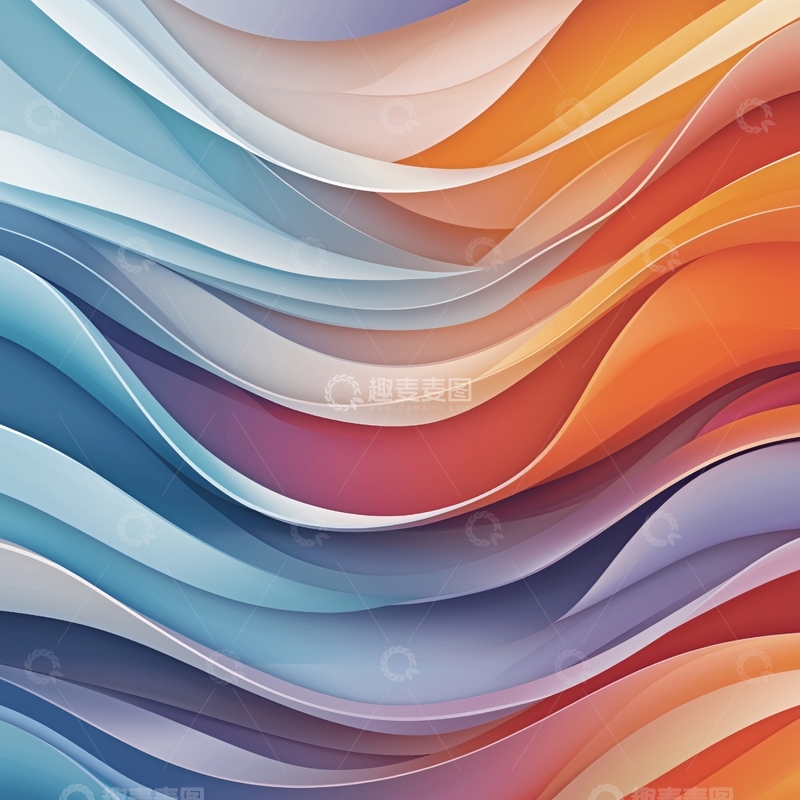 高清大图下载【趣麦麦图】色彩流动抽象艺术