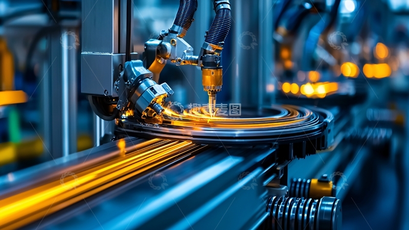 高清大图下载【趣麦麦图】机械臂焊接金属环