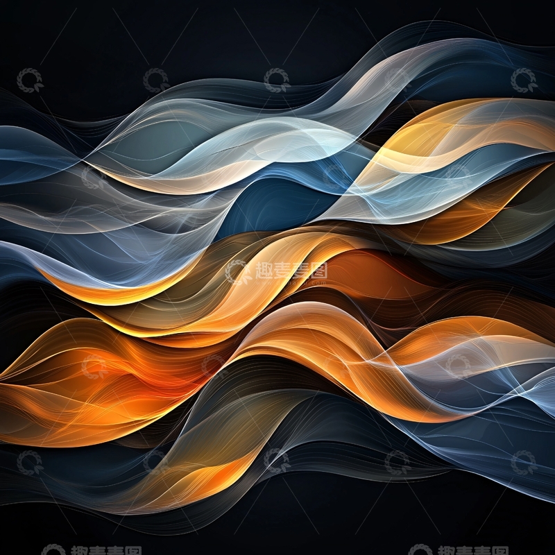 高清大图下载【趣麦麦图】抽象波浪艺术