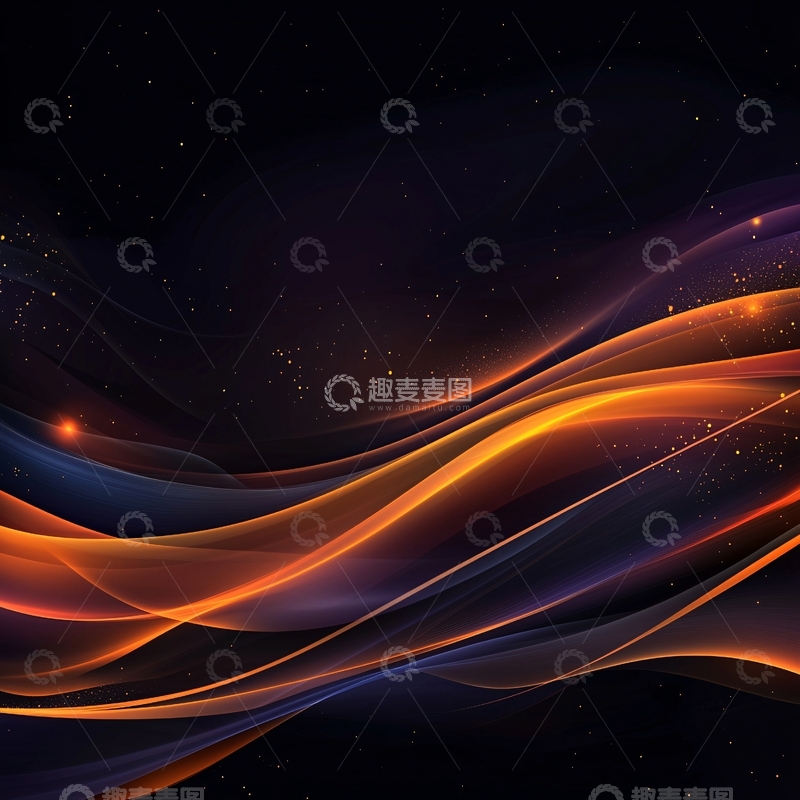 高清大图下载【趣麦麦图】流动的光线在黑暗中闪耀