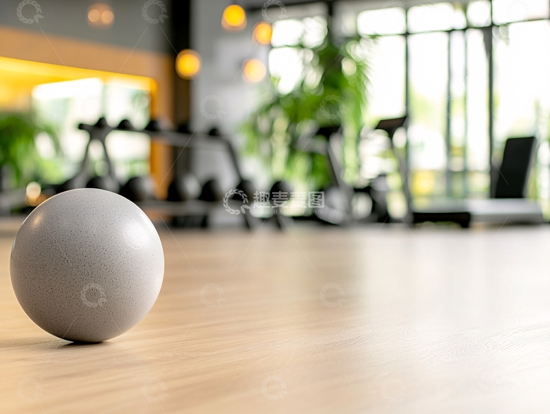 高清大图下载【趣麦麦图】健身房里的瑜伽球