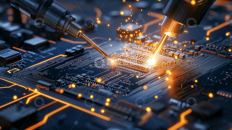 高清大图下载【趣麦麦图】电子焊接细节特写