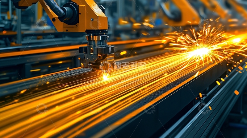 高清大图下载【趣麦麦图】焊接机器人作业场景