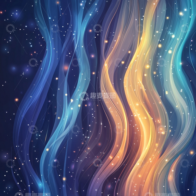 高清大图下载【趣麦麦图】梦幻流光背景