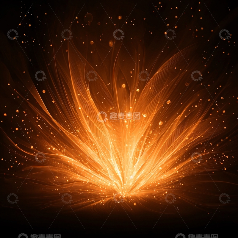 高清大图下载【趣麦麦图】金色光芒四射的抽象背景