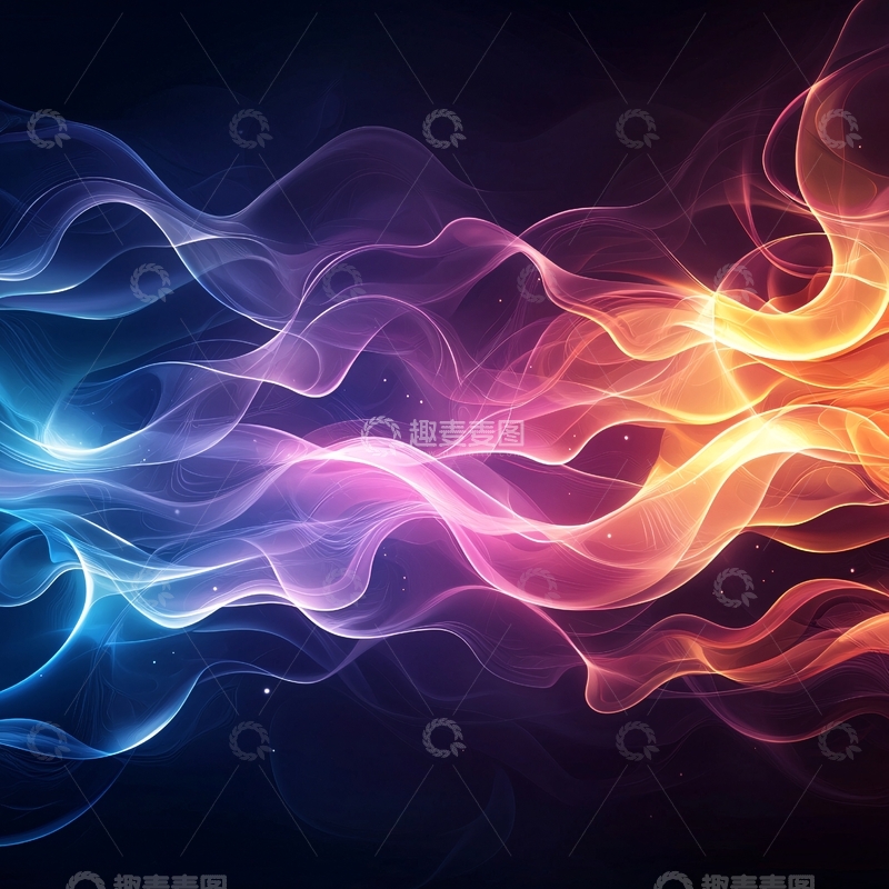 高清大图下载【趣麦麦图】炫彩光线流动抽象背景