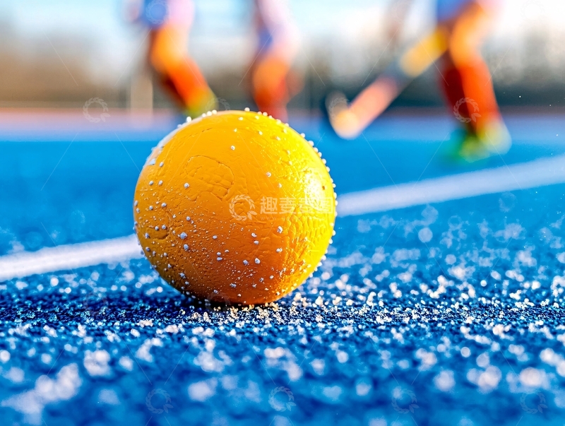 高清大图下载【趣麦麦图】橙色曲棍球高清图片