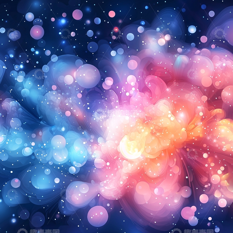 高清大图下载【趣麦麦图】光点组成的绚丽星云