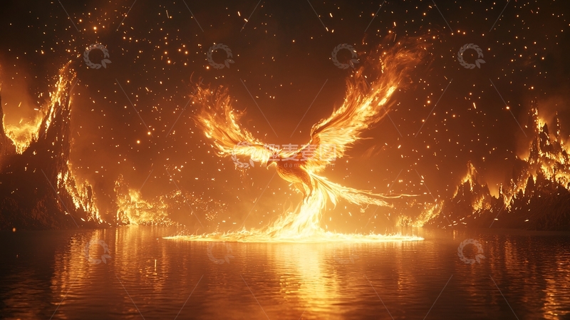 高清大图下载【趣麦麦图】浴火重生的凤凰