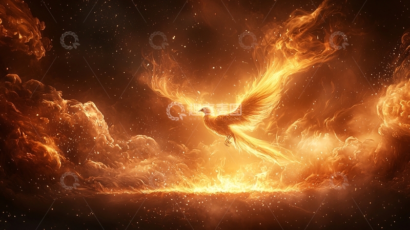 高清大图下载【趣麦麦图】火焰中的凤凰