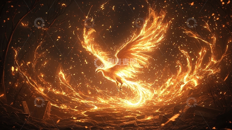 高清大图下载【趣麦麦图】浴火重生的凤凰