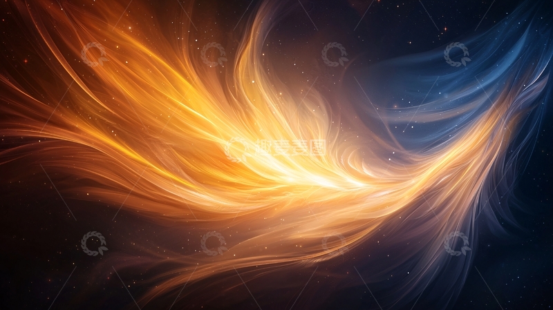 高清大图下载【趣麦麦图】火焰与星空的交织
