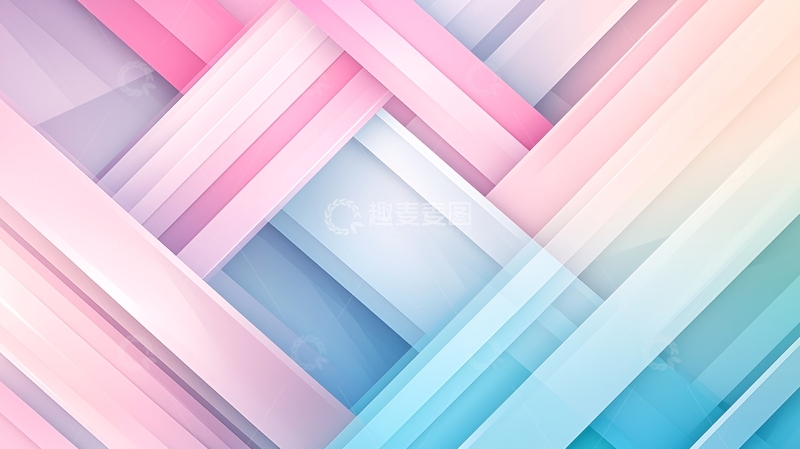 高清大图下载【趣麦麦图】粉蓝渐变几何图形