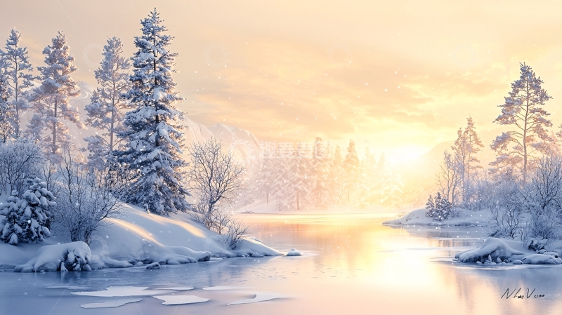 高清大图下载【趣麦麦图】雪后初霁的森林