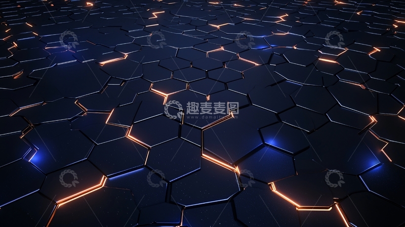 高清大图下载【趣麦麦图】未来科技感的蜂巢结构