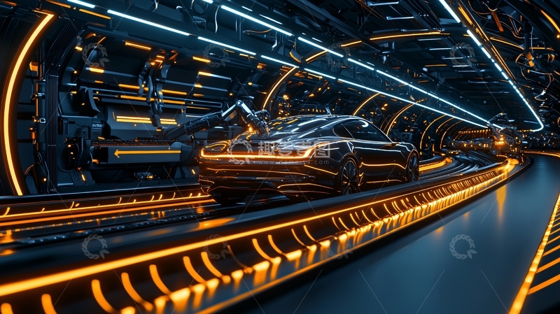 高清大图下载【趣麦麦图】未来科技感的地铁列车