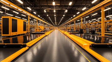 工业生产车间内部场景