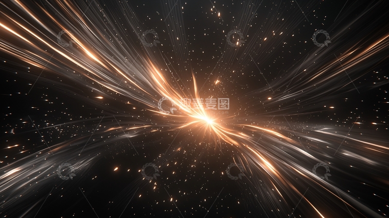 高清大图下载【趣麦麦图】能量射线在黑暗中爆发