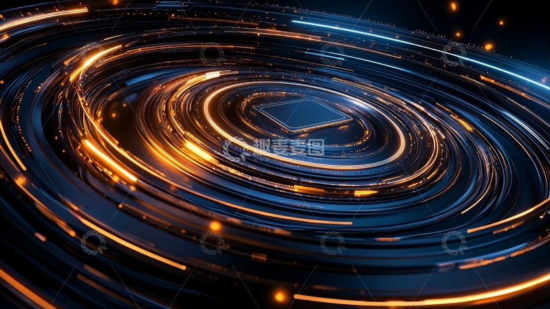 高清大图下载【趣麦麦图】炫酷光圈科技感背景