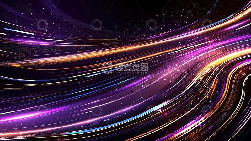 高清大图下载【趣麦麦图】紫色流光溢彩背景