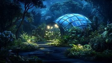 森林中的未来穹顶