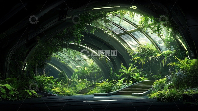 高清大图下载【趣麦麦图】未来主义温室