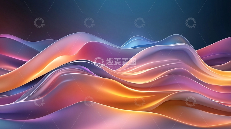高清大图下载【趣麦麦图】色彩鲜艳的抽象波浪