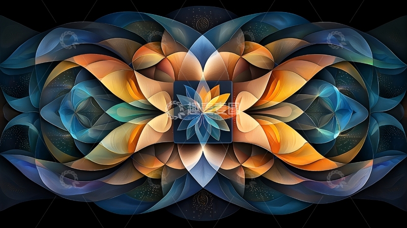 高清大图下载【趣麦麦图】抽象对称艺术图案