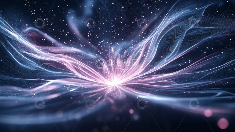 高清大图下载【趣麦麦图】发光的蓝色紫色能量流