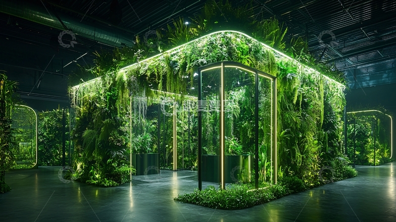 高清大图下载【趣麦麦图】植物覆盖的建筑结构