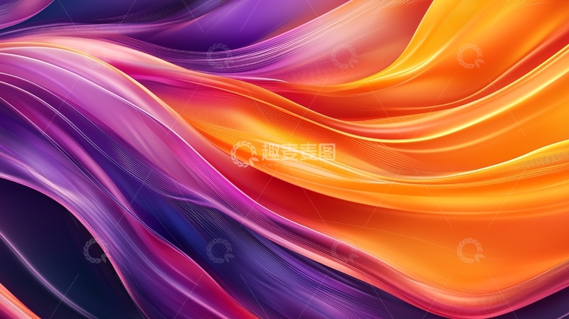 高清大图下载【趣麦麦图】绚丽色彩流动的抽象背景