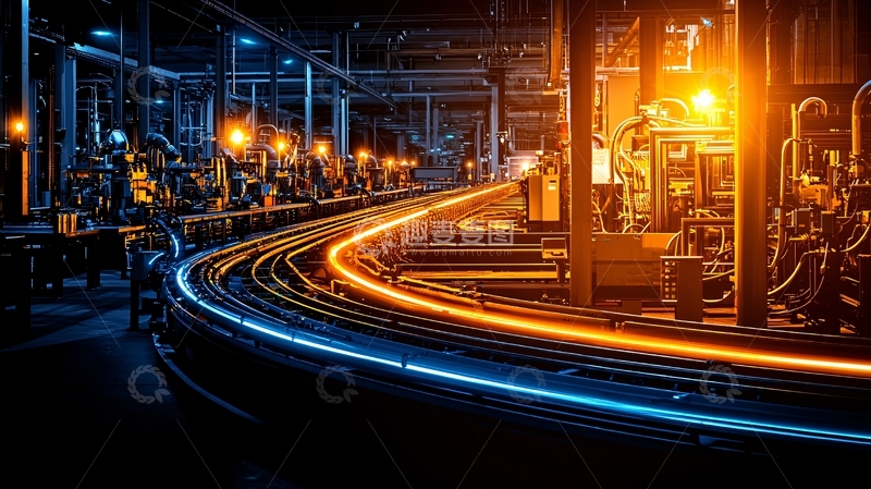 高清大图下载【趣麦麦图】钢铁厂夜景高清图片