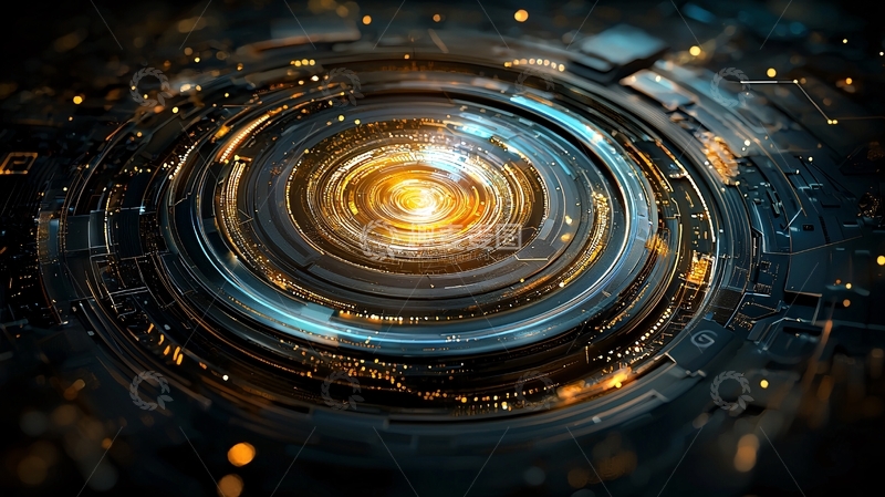 高清大图下载【趣麦麦图】科技感漩涡发光体