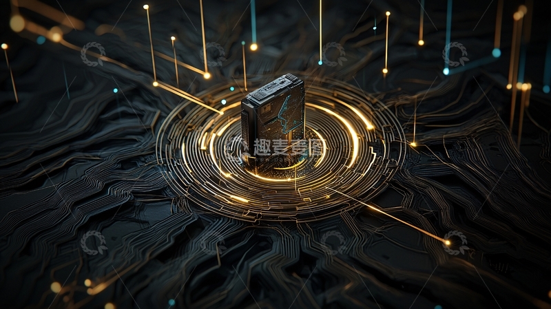 高清大图下载【趣麦麦图】未来科技感芯片连接
