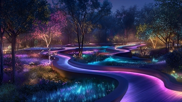 夜间发光小路