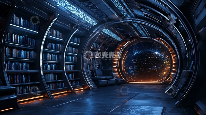 高清大图下载【趣麦麦图】未来图书馆传送门