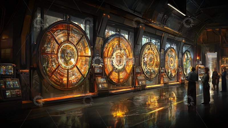 高清大图下载【趣麦麦图】圆形符号门的奇幻场景