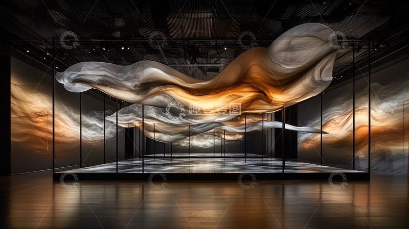 高清大图下载【趣麦麦图】抽象云状艺术装置