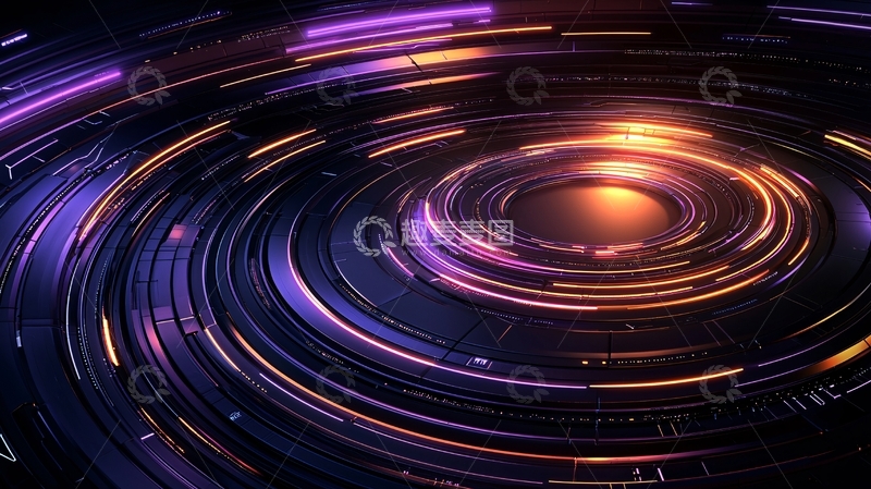高清大图下载【趣麦麦图】科技感漩涡光线背景