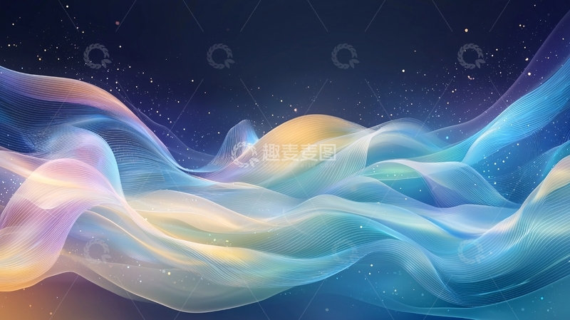 高清大图下载【趣麦麦图】抽象水彩流动背景