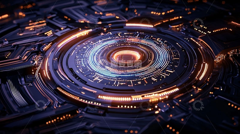 高清大图下载【趣麦麦图】圆形科技中心