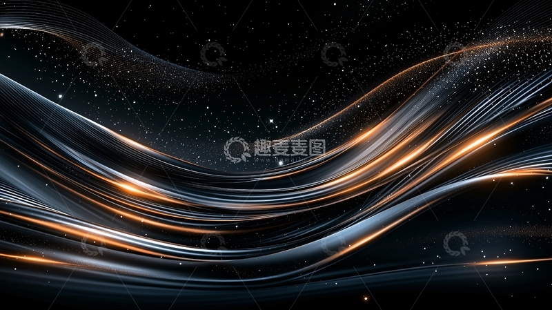 高清大图下载【趣麦麦图】抽象光线流动背景