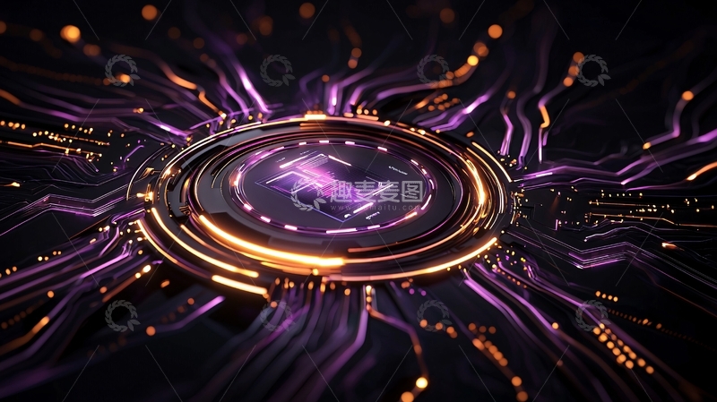 高清大图下载【趣麦麦图】科技感未来芯片电路图