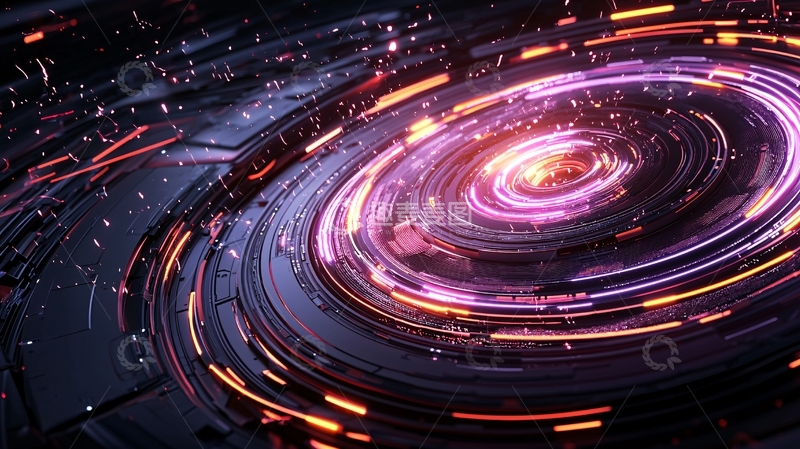 高清大图下载【趣麦麦图】未来科技感漩涡光圈