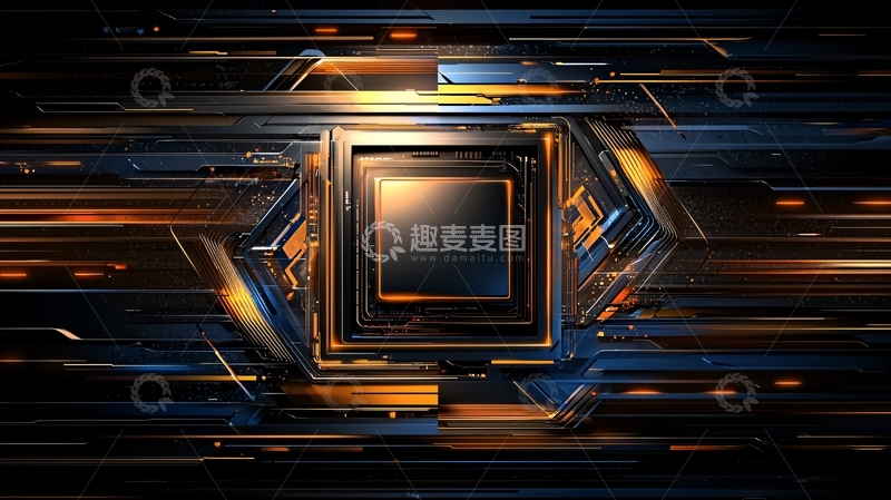 高清大图下载【趣麦麦图】科技感芯片高清图片