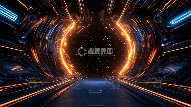 高清大图下载【趣麦麦图】科幻未来传送门