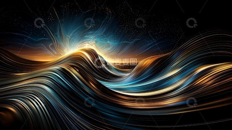 高清大图下载【趣麦麦图】抽象流动光线艺术