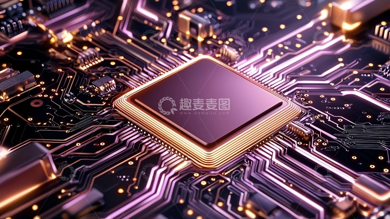 高清大图下载【趣麦麦图】集成电路特写